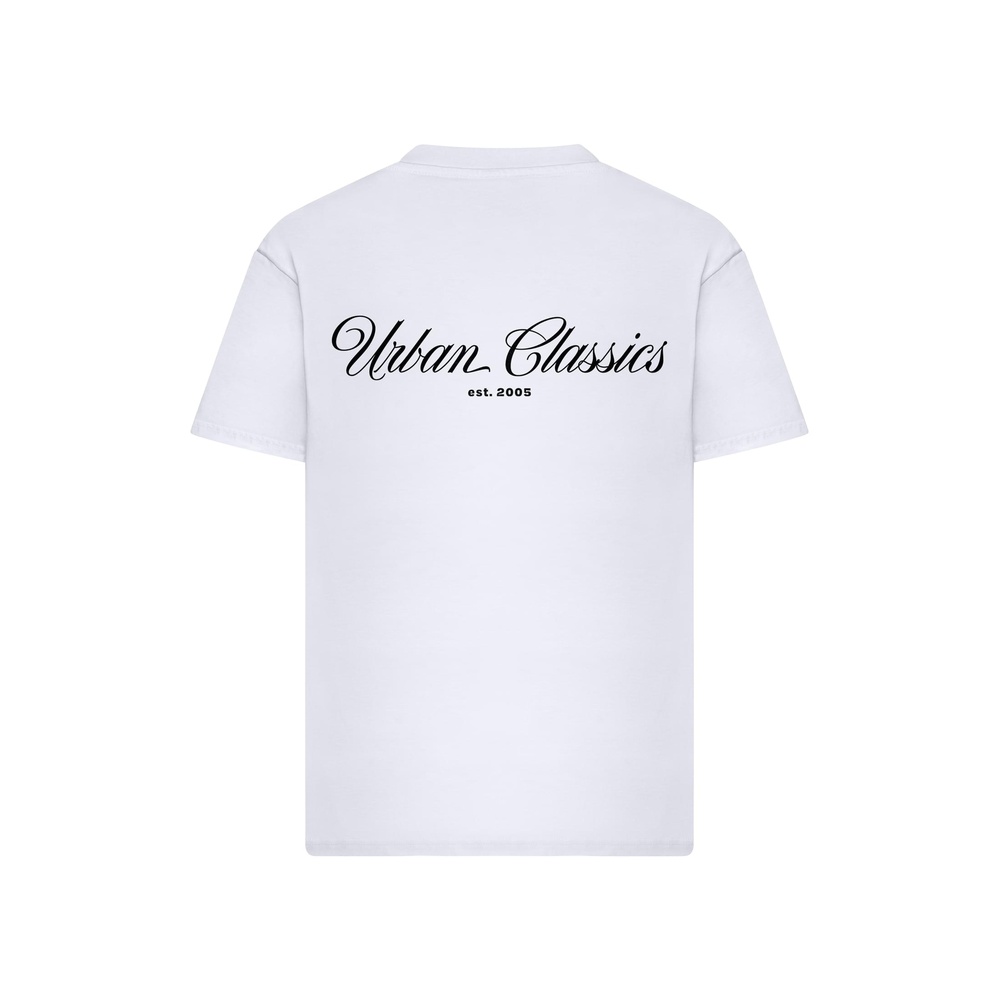 Urban Classics - Flow Script Logo Loose Tshirt Femme - Blanc